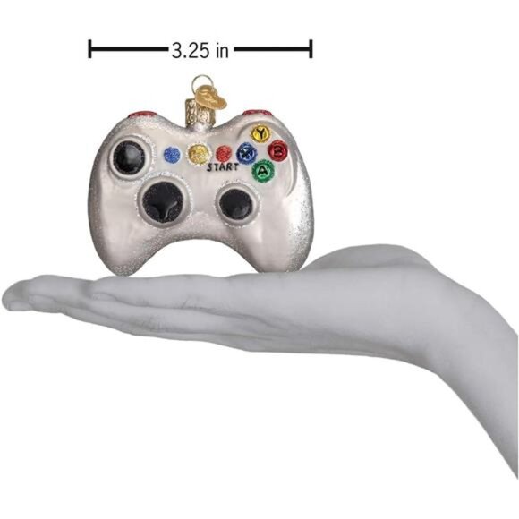 Christmas Ornaments: Video Game Controller Glass Blown Ornaments for - Picture 3 of 7